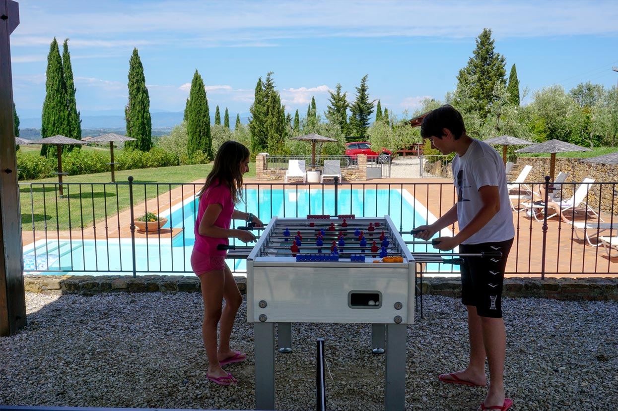 Vakantiewoning in Toscane met ping pong en tafelvoetbal